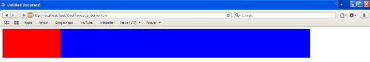 Test page in Safari 4 - gap on the right