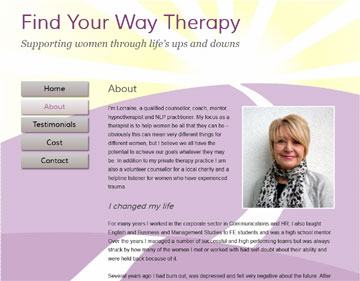 Find Your Way Therapy website